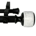 thumbnail image 2 of 1 inch Vincenzo Double Curtain Rod 66-120" - Black, 2 of 2