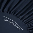 thumbnail image 5 of Lanco Premium Alhena 4 Piece Sheet Set, Bed Size: King, 100% Microfiber, Solid Color, Navy, Soft and Breatheable, 5 of 5