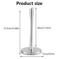 thumbnail image 3 of Kitchen Roll Free Standing Base Stainless Steel Paper Towel Holder Storage, 3 of 4