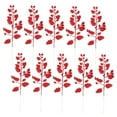 thumbnail image 4 of CTIRCHIU 10 Pcs Feuilles Pailletées Rouges Projets de Bricolage Décoration Maison pour Célébrations de Vacances, 4 of 8