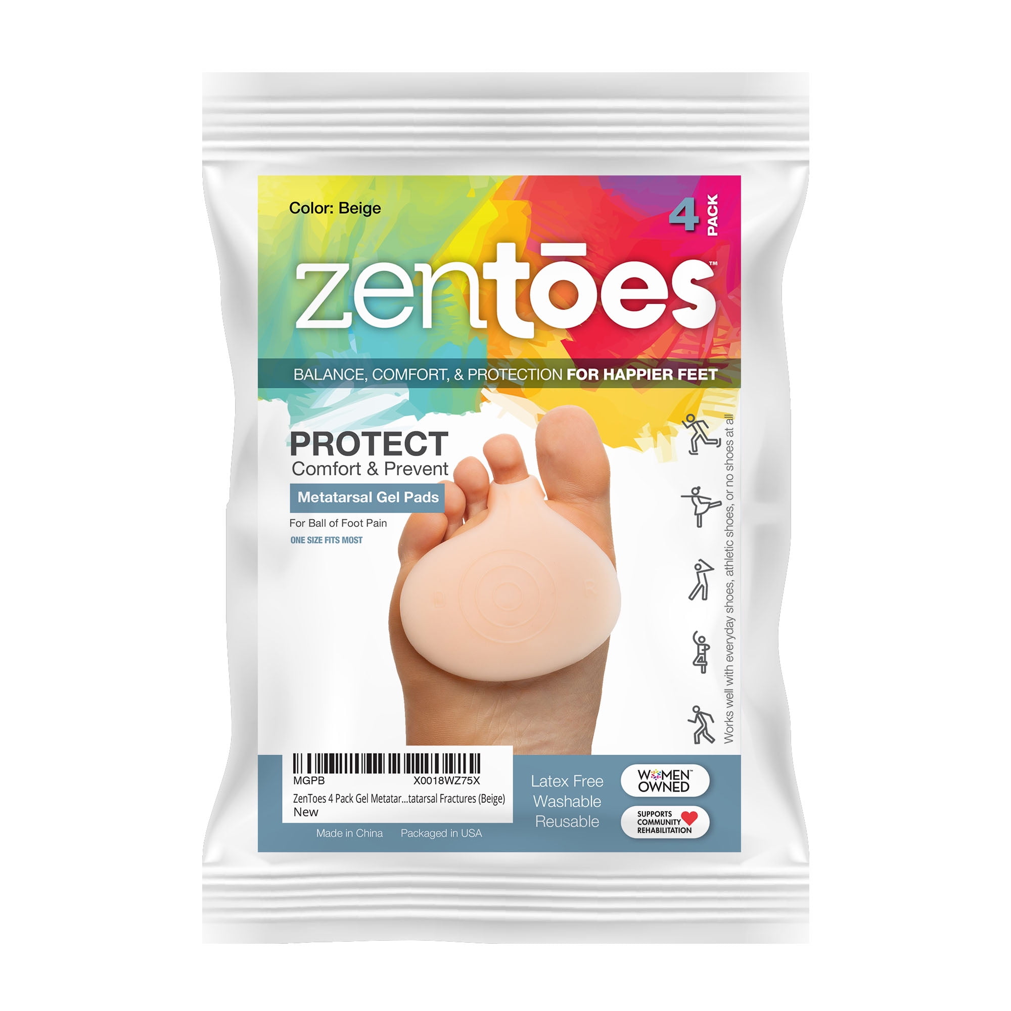ZenToes Pack Gel Metatarsal Foot Pads Ball of Foot Nigeria Ubuy