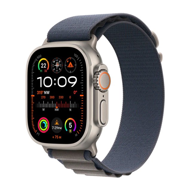 Restored Apple Watch Ultra 2 GPS + Cellular 49mm Blue Alpine Loop (Medium) Smartwatch with Precision GPS, Action Button & Long Battery Life (Refurbished Good)