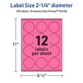 thumbnail image 6 of Avery Printable Round Labels, Bright Pink, 2.25" Diameter, 120ct, 6 of 11