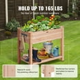 thumbnail image 4 of BENTISM Wooden Raised Garden Bed, 33.9x18.1x30" High End Natural Fir Wood Planter Box with Sturdy Legs,Elevated Planting Stand with Non -Woven Liner and 1 Set of Tool, 4 of 9