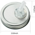 2Pack Mason Jar Lids with Pour Spouts Free Flow Dispensers for 2.75