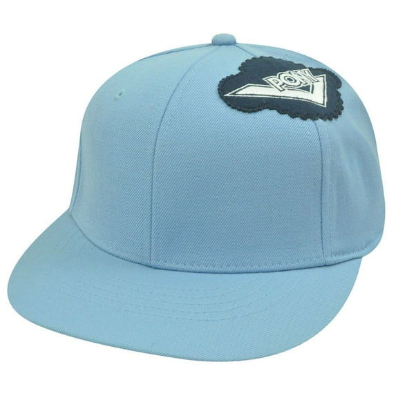 PONY LIGHT BLUE NAVY HAT CAP FLAT BILL UNISEX LARGE