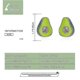 thumbnail image 3 of Pendientes de plata Yashi Aguacate 925 con esmalte verde Código de producto 84460, 3 of 5