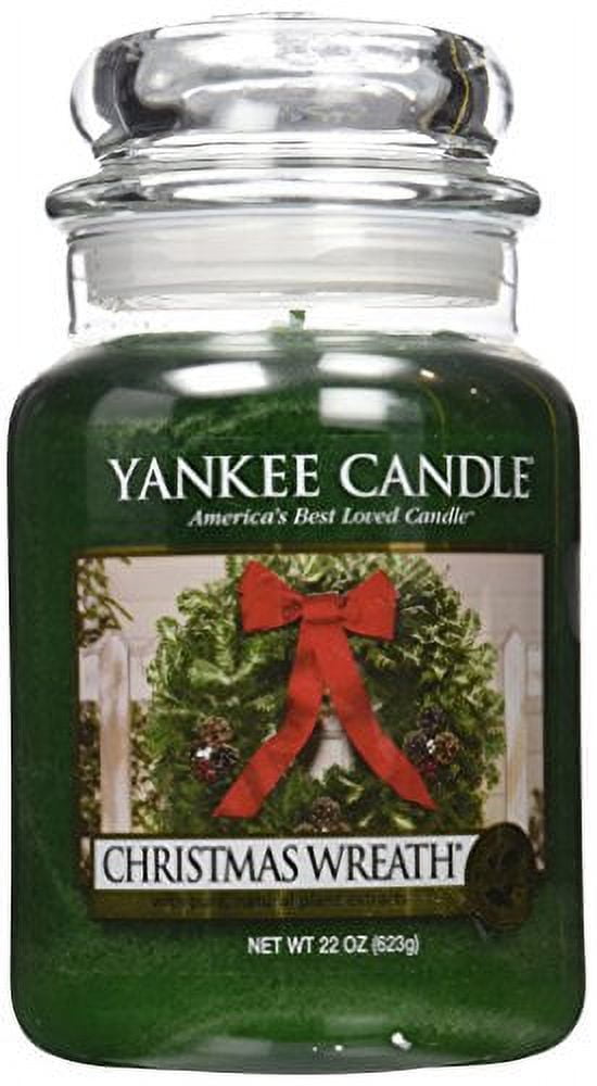 Yankee Candle Company Christmas Wreath Large Jar Candle,Green