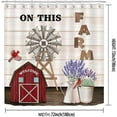 thumbnail image 2 of Rustic Farmhouse Shower Curtain, Farm Red Barn Cardinal Purple Lavender Floral Inspirational Quotes Shabby Chic French Country Bathroom Decor, Waterproof Fabric Shower Curtain, 72 X 72 Inch, 2 of 6