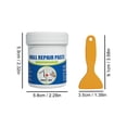 thumbnail image 3 of Wall Repair Paste Kit with Scraper for Cracks Holes Peeling Paint and Graffiti, Fast-Drying Crack Filler Cream for Home Office School Drywall Plaster Seamless Fix, 3 of 8