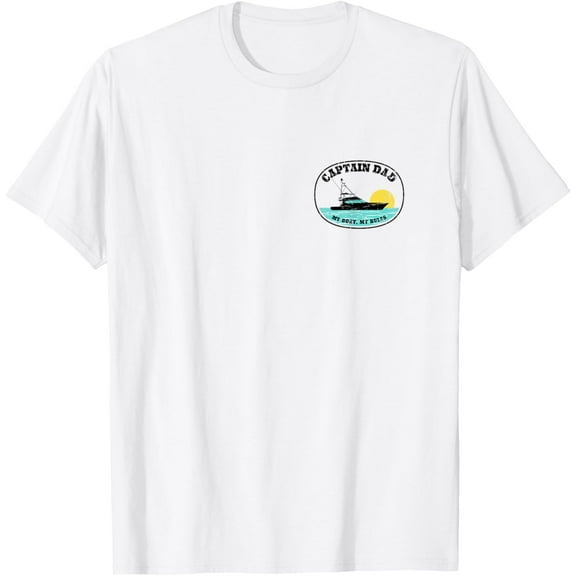 Captain Dad My Boat My Rules Yacht Boating Mens T-Shirt