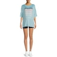 thumbnail image 4 of Time and Tru Women's Maternity T-Shirt and Bike Shorts Set, 2-Piece, 4 of 6