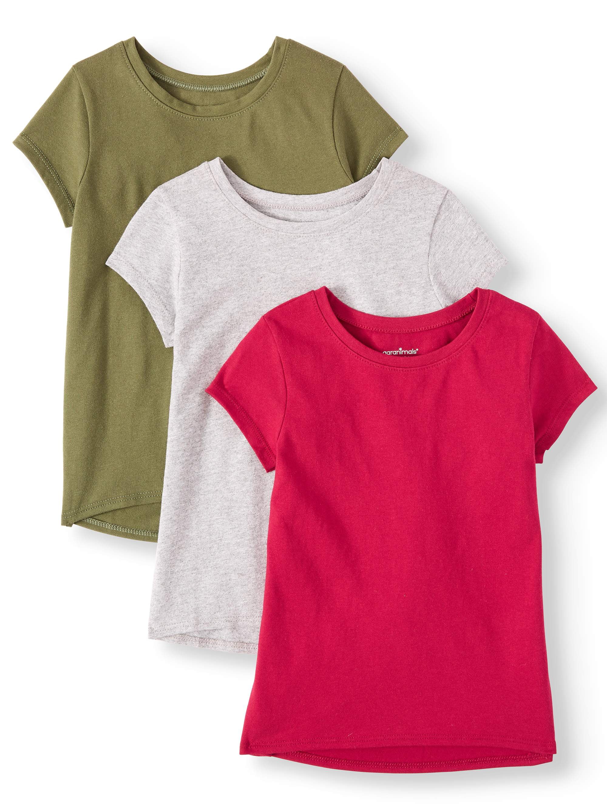 2-Pack Cotton Tee Love Pickleball Baby Girls Short Sleeve Ruffles T-Shirt Tops