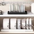 thumbnail image 4 of Riousery Pots and Pans Organizer Expandable Cookware Rack Adjustable Pan Organizer for Kitchen Black, 4 of 9