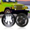 thumbnail image 1 of KOLEMO 2PCS 7 Inch Round LED Headlight Hi/Lo Beam DRL For Jeep Wrangler JK TJ 1997-2018, 1 of 7