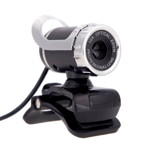 Cámara web HD USB 2.0 de 12 megapíxeles con micrófono de 360 grados y clip para computadora de escritorio, Skype, PC y portátil.