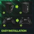 thumbnail image 6 of Fosmon 5280mWh Xbox Rechargeable Battery Pack with Charging Station, 2-Pack 2200mAh Batteries & Dual-Slot Rapid Charger Station for Xbox Series X/S, Xbox One/One X/One S Elite Controller - Black, 6 of 8