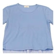 thumbnail image 3 of Pijama Secret Treasure Teen para Niña Playera Lisa Pantalón Rayado Azul Talla 12, 3 of 4