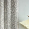 thumbnail image 6 of VOGOL Leaves Printed Decorative Farmhouse Window Treatments, Light Filtering Draperies for Bedroom Home Office, W52"xL63", One Panel, Grey, 6 of 8