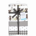 thumbnail image 2 of Hudson Baby Cotton Flannel Receiving Blankets, Farm Friends Grey, One Size, 2 of 6