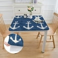 thumbnail image 2 of Acheng Anchors Towel Ocean Square Tablecloth Full Width Single-Sided Printing 100% Polyester Fiber 52*52, 2 of 8