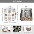 thumbnail image 2 of Yayeee Ashtray with Lid for Cigarette Smokeless Stainless Steel Home Ash Holder, Light Gray Cat Pattern, 2 of 7
