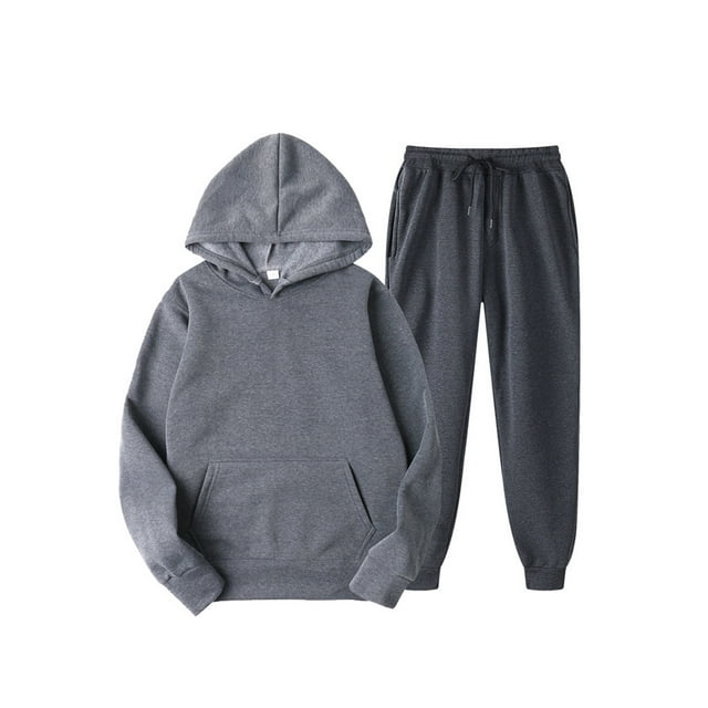 Men?s Sweatsuits Hoodie Tracksuit Sets Casual Comfy Hood Pollover Pants Slacks Jogging Suits
