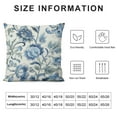 thumbnail image 5 of WERPE  Chinoiserie Flowers Trees Blue Throw Pillow Cover,  Floral Cushion Case Outdoor Decoration for Sofa Couch Farmhouse, 5 of 5