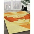 thumbnail image 2 of Ahgly Company Indoor Square Patterned Neon Orange Area Rugs, 3' Square, 2 of 6