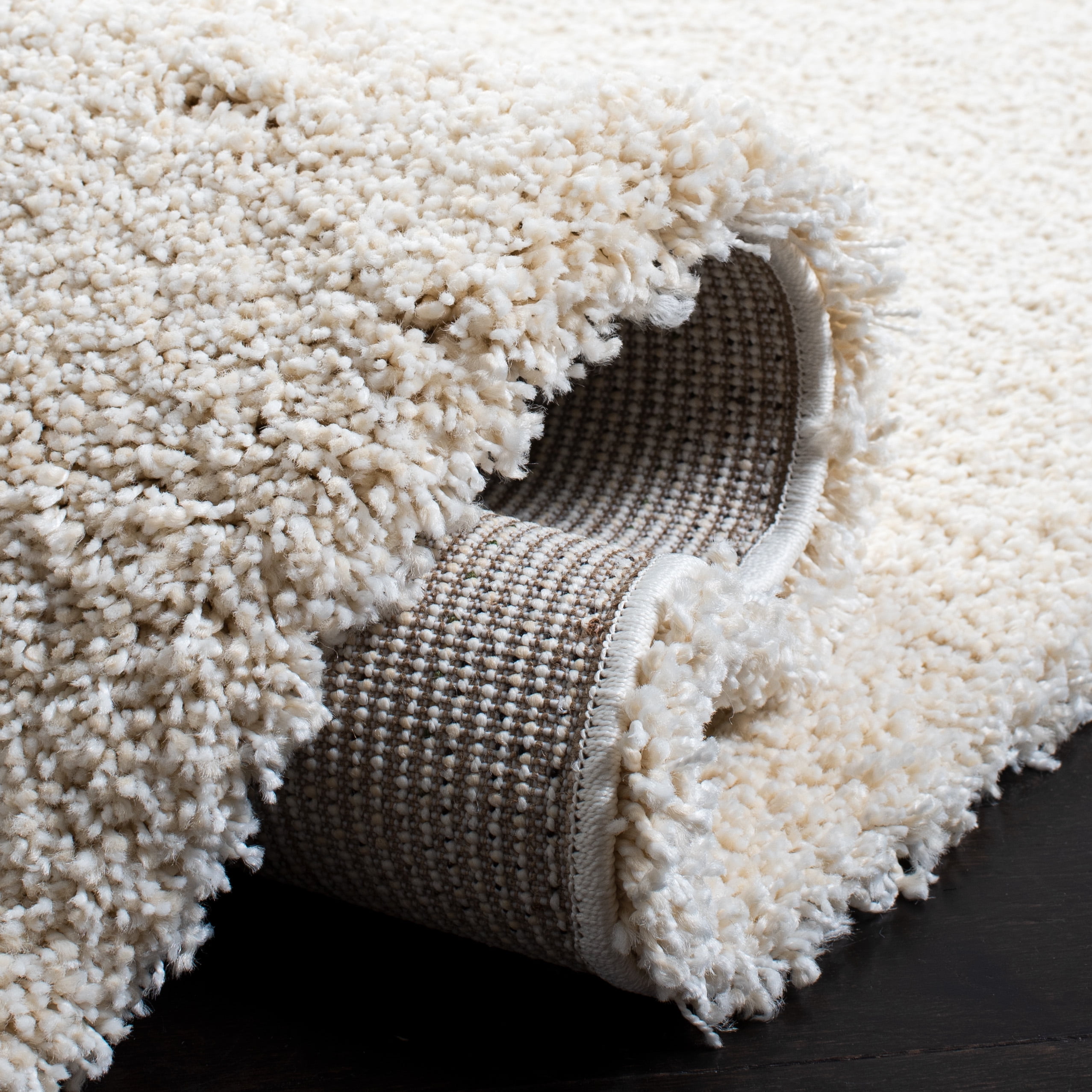 SAFAVIEH Milan Harlow Solid Plush Shag Runner Rug, Ivory, 2' x 12' - Modern Design, Ivory, Non-Shedding & Easy Cleaning, Ultra Plush Thick Pile, Ideal for Living Room, Bedroom, Entryway