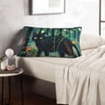 thumbnail image 6 of Honeii Mystical Black Cat Fireflies Pattern Decorative Throw Pillow Case - Elevate Your Couch, Sofa, or Bed with Stylish Home Decor-20"x30", 6 of 6