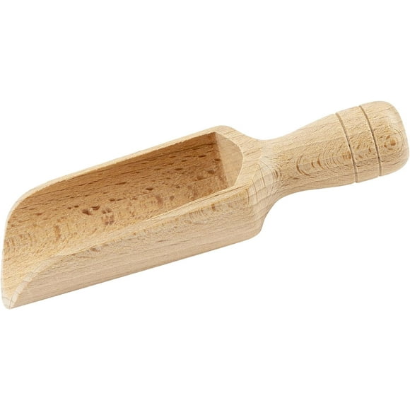 Bicb Wooden Scoop (5.5 Inches) Natural Beech Wood Scoop For Flour Bath Salt Sugar Cereal Coffee And More - Multipurpose Wooden Spoon-Set Of 2