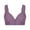 Purple, variant on Aofany Women's Front Button Bra Wire Free Underwear One-Piece Bra Everyday Underwear Holiday Pink M