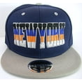 thumbnail image 4 of New York Men's 4-Tone Script Snapback Baseball Cap (Navy/Gray), 4 of 4