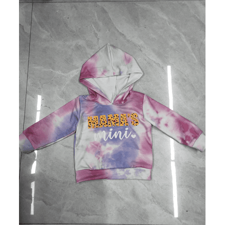 

Puloru Girl s Tie-dyed Hooded Pullover Top Long Sleeve Letter Printed Casual Hoodies
