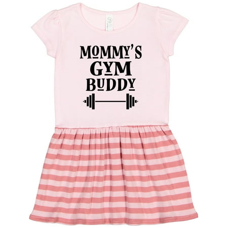 

Inktastic Mommy Gym Buddy Workout Gift Toddler Girl Dress