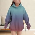 thumbnail image 2 of YunPes Gradient Oversized Hoodie for Girls Trendy Long Sleeve Hooded Sweatshirts with Pockets Teen Casual Preppy Pullover, 2 of 8