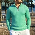 thumbnail image 5 of Gamivast Men's Quarter Zip Pullover Sweater Slim Fit Cable Knit Long Sleeve Warm Knitwear Mock Neck Thermal Tops Soft Business Casual Winter Daily Wear, 5 of 6