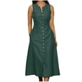 thumbnail image 2 of FcBaudy Robe Sans Manches à Col Rond, Robes d'Été pour Femmes, Robes pour Femmes Nouvelle Mode d'Été Robe Colorée Robe pour Femmes, 2 of 6