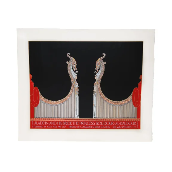 Pre-Owned Ert Aladdin & His Bride Lithograph Art Prints