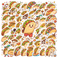 thumbnail image 1 of Adorable Taco Stickers Fun Food Decals Cute Character Stickers for Notebooks Suitcases Laptops, 1 of 5