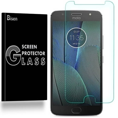 Motorola Moto G5S Plus [BISEN] 9H Tempered Glass Screen Protector, Anti-Scratch, Anti-Shock, Shatterproof, Bubble Free