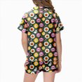 thumbnail image 5 of CAUYDY Girls Pajama Sets Halloween Silk Pjs Cute Pumpkin Ghost Graphic Button Down Satin Pajama Set Sleepwear 2 Piece Pajama Sets,6-7 Y, 5 of 5