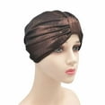 thumbnail image 2 of Weikingp Clearance! Headbands for Women, Head Hat Cap Ethnic Floral Hair Cover Wrap Turban Headwear Turban Cap, Bandanas for Women, Bandanas for Men Coffee, 2 of 2