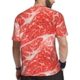 thumbnail image 2 of Rocae Beef Steaks for Men's Mesh Quick-Dry Short Sleeve Workout T-Shirt,Mens Crew Neck Tee Lightweight Soft Classic T Shirts XX-Large, 2 of 9