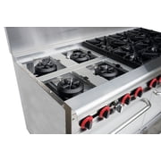 Heavy Duty Commercial 60 10 Burner Gas Range with Bottom Oven
