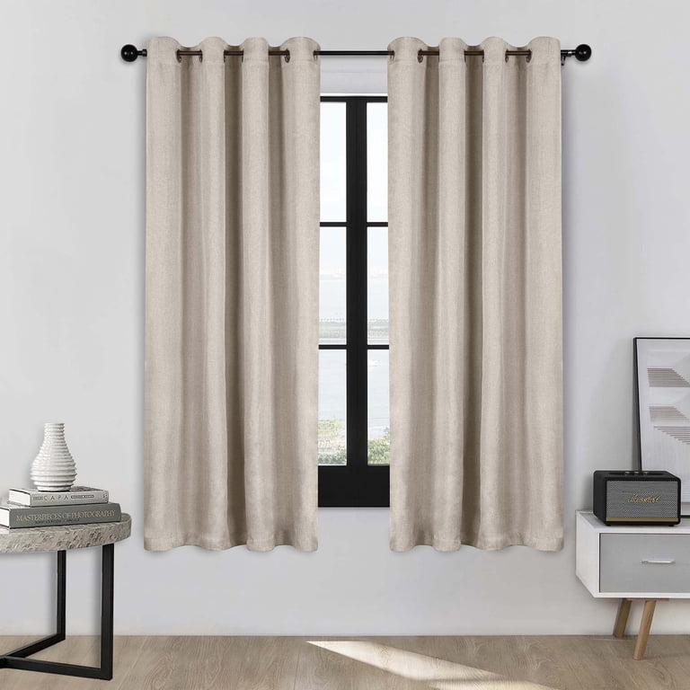 Superior Linen Blackout Curtains, 52"W x 63"L, Ivory photo 6