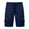 thumbnail image 4 of LMOIPLI Mens Relaxed Fit Cargo Shorts Casual Work Shorts with Multi-Pockets Hiking Shorts for Outdoor Activities Navy XXXXXL, 4 of 6
