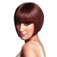 thumbnail image 1 of Peluca de cosplay, color marrón, corte bob con flequillo, 28 cm, sintética, para adulto, 1 of 3
