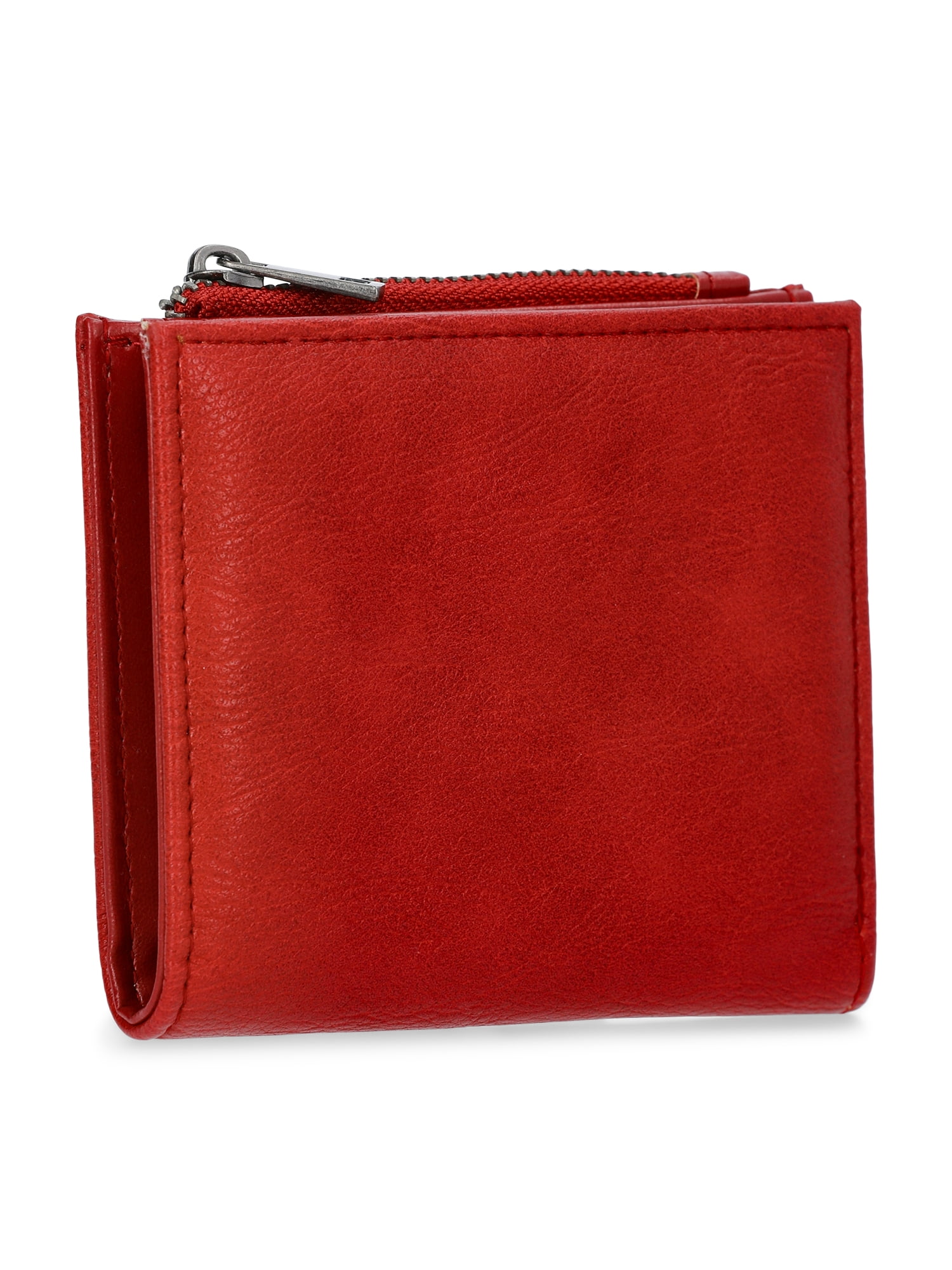 No Boundaries Women's Moto Snap Wallet, Carmine Red